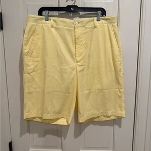 Footjoy Flat Front Shorts, Men’s 38, NEW, light yellow (NWT)